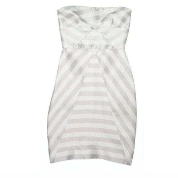 Cushnie Et Ochs Silver Strapless Dress. Size 4 - Picture 2 of 5